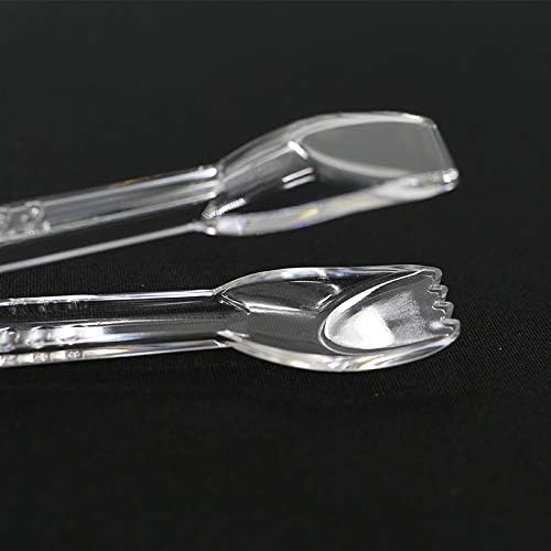 Miniatura 3 de CMI - Pinzas pequeñas de plástico para servir (6.5 pulgadas), transparentes, paquete de 12