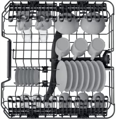 Example of loading lower dishwasher rack