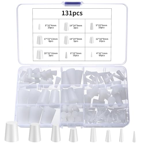 131 Pz Tappi Bianchi in Gomma Solida, Tappi in Gomma