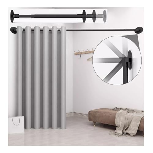 OXBZKMY Camerino Negozio Abbigliamento, Portatile Camerini Protezione Visiva, Spogliatoio Tende con Asta Telescopica per Negozio Di Abbigliamento, Misura Regolabile 90-160 cm