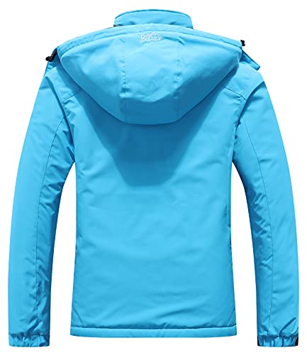 Pooluly Women's Ski Jacket Warm Winter Waterproof Windbreaker Hooded Raincoat Snowboarding Jackets #TOP1