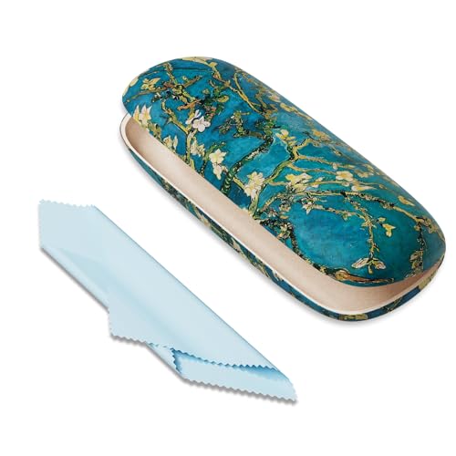 Image of Eyeglasses Case, Portable Hard Shell Protective Case for Glasses, Eyeglass Holder Box for Women with Cleaning Cloth