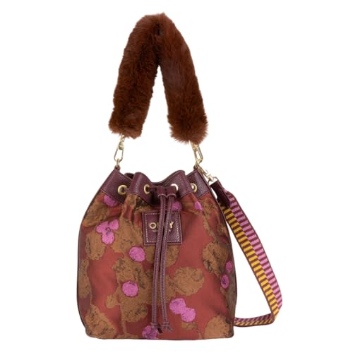 Bolso bandolera Oilily Bella en marrón chocolate con cordón ajustable chic