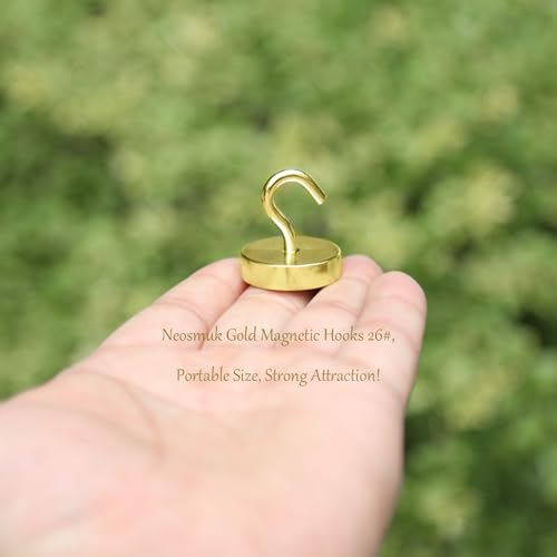 Image of Neosmuk Magnetic Hooks Steel Tube Design for Cruise,80lb+ Gold,10 Pack