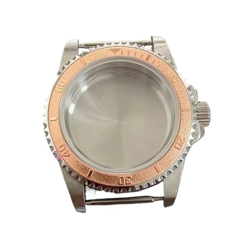 [X] 39.5mm gtbg~[ Tt@CAKXP[X XeXX`[P[X Fit For NH35 NH36 @B[ug 120 NbNEHb`Jo[ɓK(RosGold NoAntiFinger)