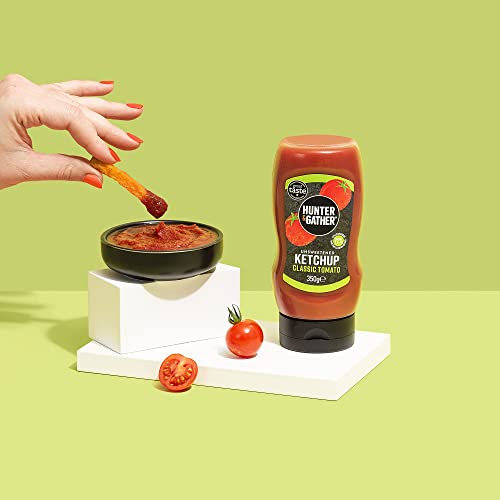 Hunter & Gather Unsweetened Ketchup Sauce | 350g Classic Ketchup Keto, Paleo, Low Carb & Vegan Friendly | Free from Added Sugar & Sweeteners