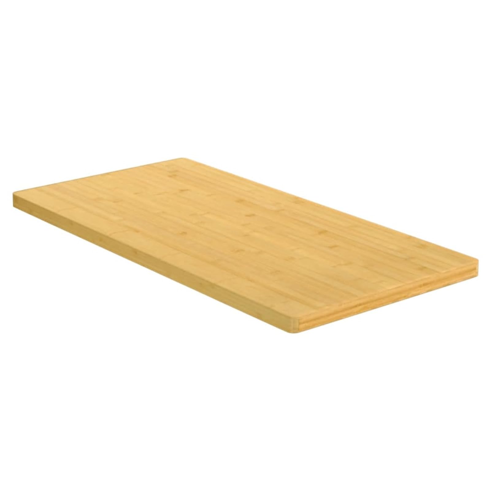 Blat stołu 40 x 80 x 2,5 cm z bambusa z łatwym w pielęgnacji lakierem i zaokrąglonymi krawędziami – uniwersalne zastosowanie do pomieszczeń mieszkalnych i komercyjnych