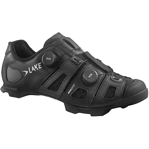 Lake Mx242 Endurance Cycling Shoe - Men's Black/Silver, 44.52
