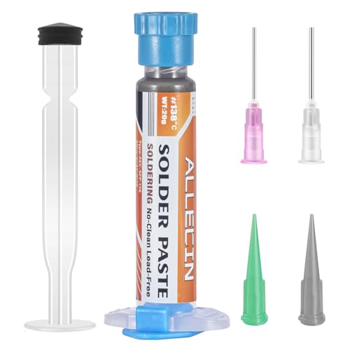 Sn42/Bi58 20g Lead Free Solder Paste 138℃ No Clean Low Temp Solders Pastes for Electronics Sn42% Bi58% Flux for SMD/BGA/SMT/IC/LED/PCB Repair (Pack of 1Pcs)
