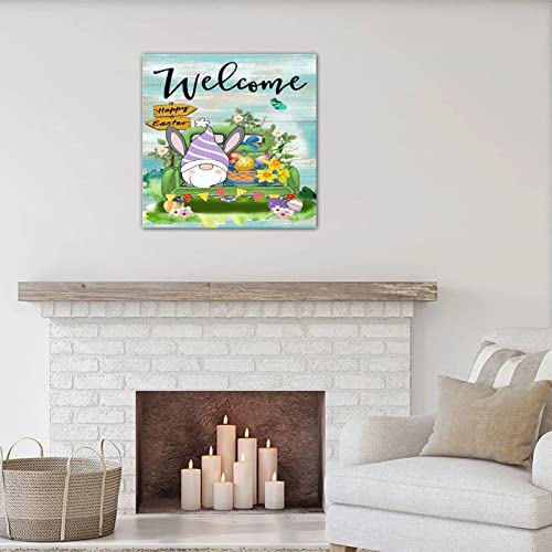 Panneau mural en bois vieilli lapin pour décoration cabane chaleureuse
