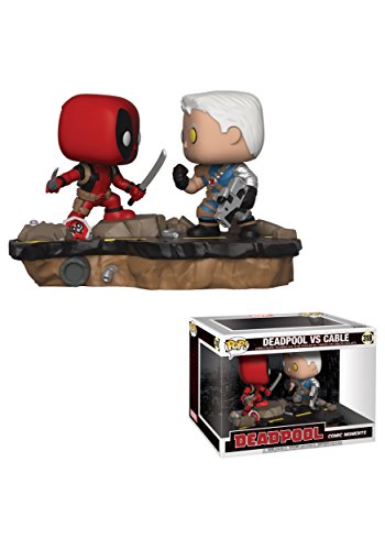 Funko Pop Marvel: Comic Moments-Deadpool Vs. Cable Collectible Figure, Multicolor