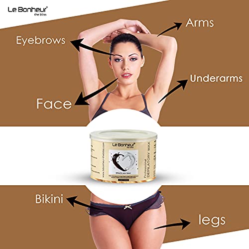 Le Bonheur.. Stripless Brazilian Liposoluble Wax | For Face - Upper Lips - Arms - Legs - Bikini Line - Underarms and Full Body | Men & Women |... - Image 7