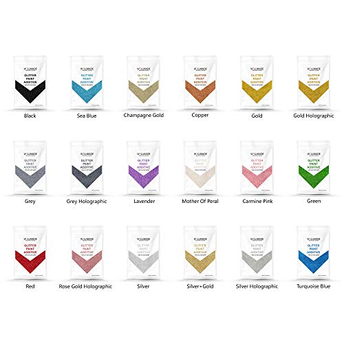 150G/5.3Oz Wellmade Glitter Paint Additive For Wall Paint-Interior/Exterior Wall, Ceiling, Wood, Metal, Varnish, Dead Flat, Diy Art And Craft (150G/1Bag, Rose Gold Holographic) #TOP4