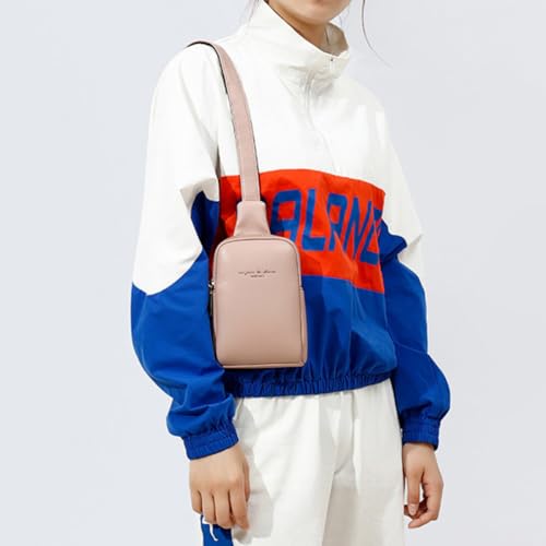 Bolso de pecho rosa Angoily con tacto cómodo y doble bolsillo exterior 3