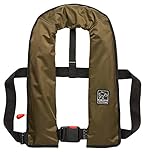 Harveys Olive Green Adult Fishing Lifejacket, 150N, Automatic Inflation, CE Approved, High Cut, Ready to Wear