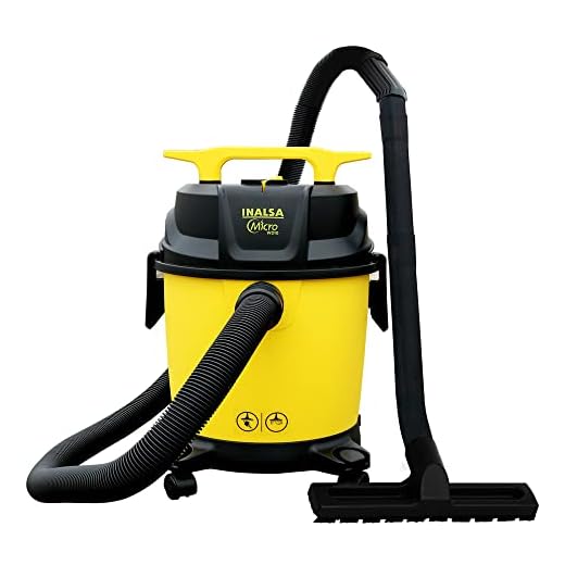 Inalsa Vacuum Cleaner Wet and Dry Micro WD10-1000W with 3in1 Multifunction Wet/Dry/Blowing| 14KPA Suction and Impact Resistant Polymer Tank,(Yellow/Black)