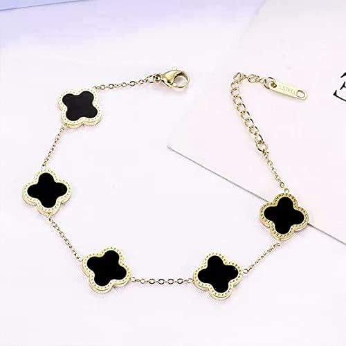 Bracelets Fashion for Women Girls Adjustable Bracelet Cute Plated 18K Gold Lucky Clover Bracelets Womens Girls Mother's Day Gift Jewelry 3 Bracelets Fashion for Women Girls Adjustable Bracelet Cute Plated 18K Gold Lucky Clover Bracelets Womens Girls Mother's Day Gift Jewelry