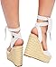 SERAIH Womens Lace up Espadrilles Platform Wedges Sandals Heels Tie Ankle Strap Summer Dress Shoes
