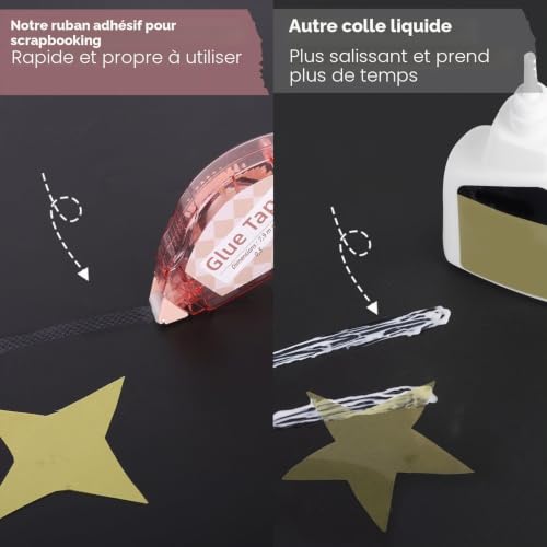 Secopad Colle Roller 8mm x 8m, Ruban Adhésif pour le Scrapbooking, 4 Pièces – vue 3