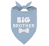 corner wind Big Brother Dog Bandana, Pregnancy Announcement, Gift for Dog Lover, Light Blue, Size 25 x 17 Inches, Flannel Material