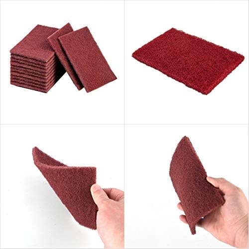 Nylon Emery Scouring Pad Kitchen Iron Pot Rust Removal Cleaner (Red, C: 50Pcs)