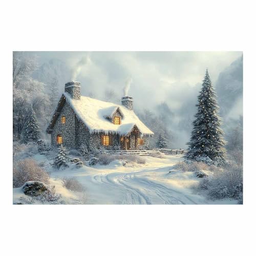 YITOEO(イトエオ) 冬の雪の風景 絵画 アートパネル インテリア 特大ポスター キャンバ クリスマス 現代装飾絵画 ソファ背景 壁掛け 寝室 リビングルーム 玄関飾り(Blanco 43)-30x45cm 額無し