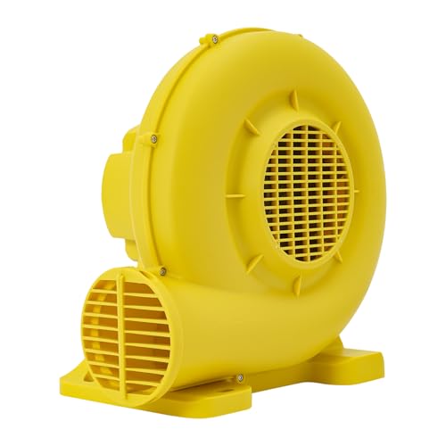 FiueStur 950W Air Blower for Inflatable Bouncers & Tents | High Power 110V Electric Pump Fan with Low Noise | Portable Blower for Castles, Slides, Arches (Yellow, 3400RPM, 22954CFM)