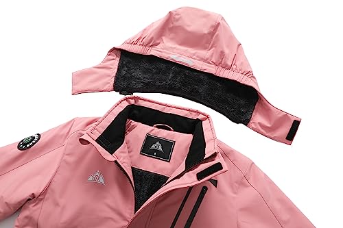 Moerdeng Kid'S Ski Jacket Waterproof Winter Coat Boy'S And Girl'S Fleece Snowboarding Jackets With Detachable Hood thumb #4