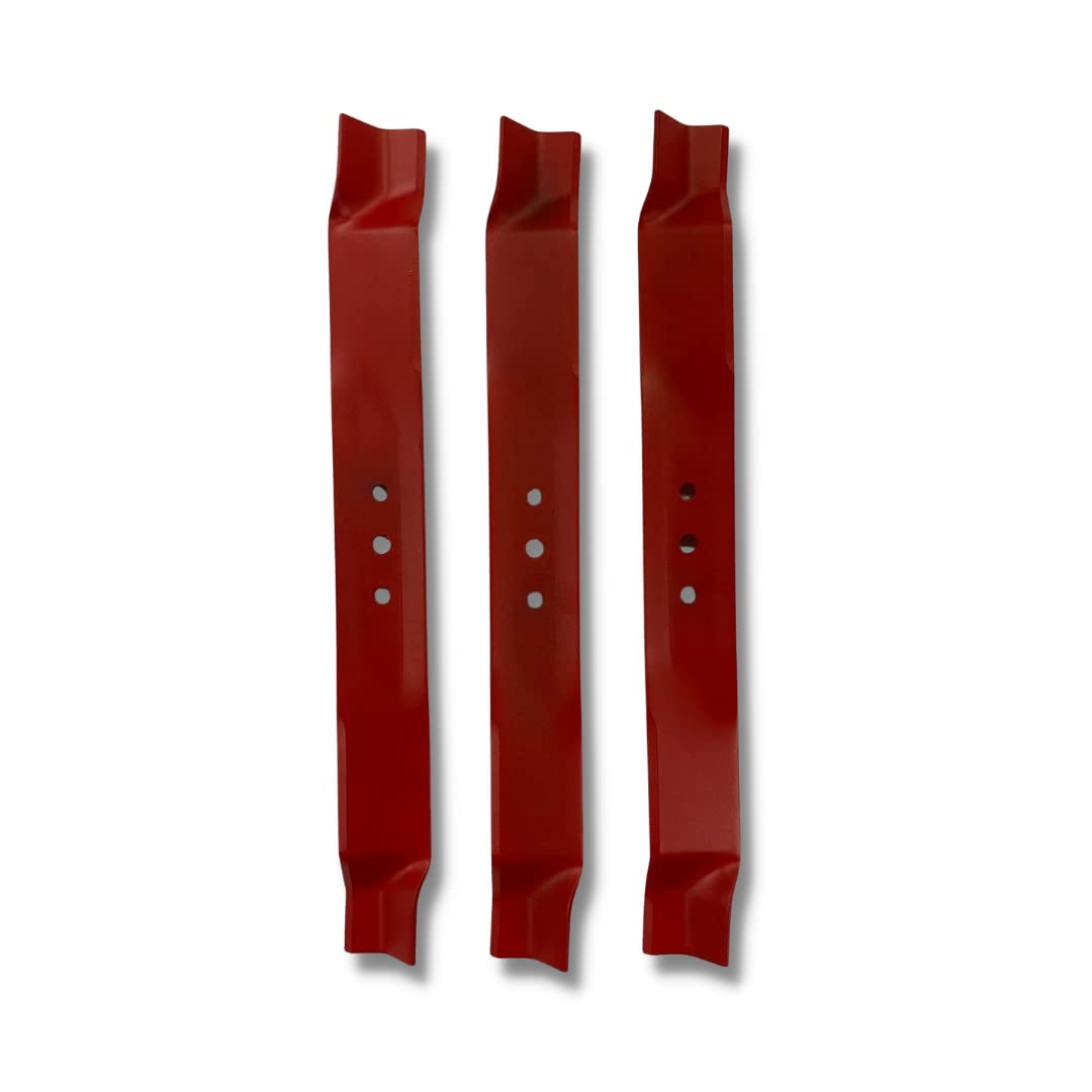 Exmark 135-0413-S Replacement Medium Lift Blades Commercial S Series 21 Inch 3 Pack Red