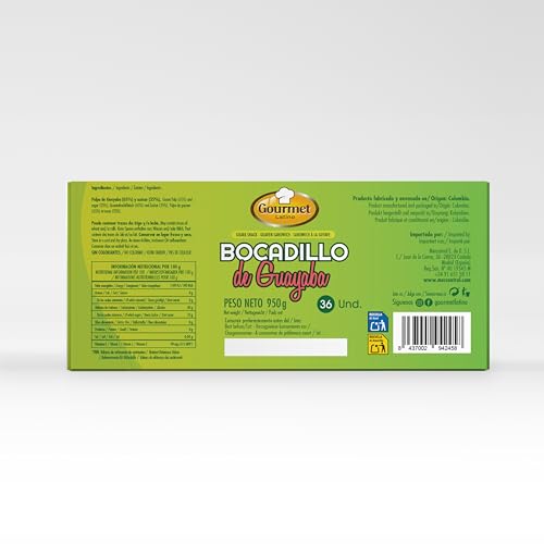 Pack de 36 Bocadillos de Guayaba - 950 g - Sabor Dulce - Alto Contenido en Vitamina C - Aporta una Dosis Extra de Energía - Propiedades Digestivas - Ideal para Deportistas - Gourmet Latino - imagen 2