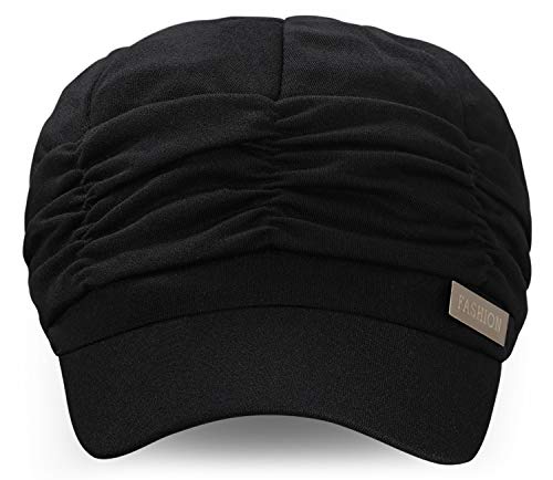 Wetoo Womens Peaked Newsboy Cap For Women Soft Cotton Women Hats With Visor Rib Baker Boy Turban Chemo Baggy Beanie #TOP2