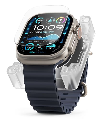 【Ringke】Apple Watch Ultra 3 / 2 / 1 ガラスフィルム EASY SLIDE TEMPERED GLASS FILM 硬度9H 画面保護 全面保護 液晶保護 保護ガラス 強化ガラス アップルウォッチウルトラ 3世代 / 2世