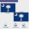 South Carolina Flag Double Sided 3x5 Outdoor- Heavy Duty 3ply South Carolina State Flag Super Durable 4 Rows Stitched Edge Canvas Header with 2 Brass Grommets #1