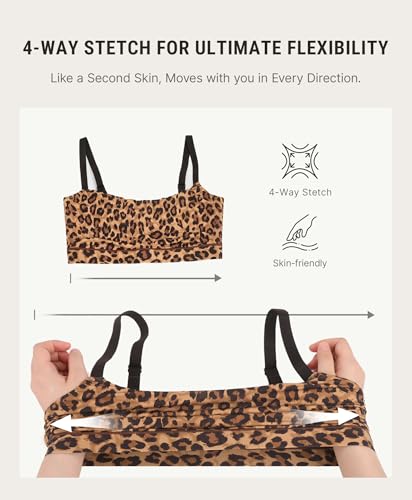 Image of FeelinGirl Seamless Bras Wireless Bralettes for Women, No Wire Unlined Comfort Soft for Sleep, Everyday Bras