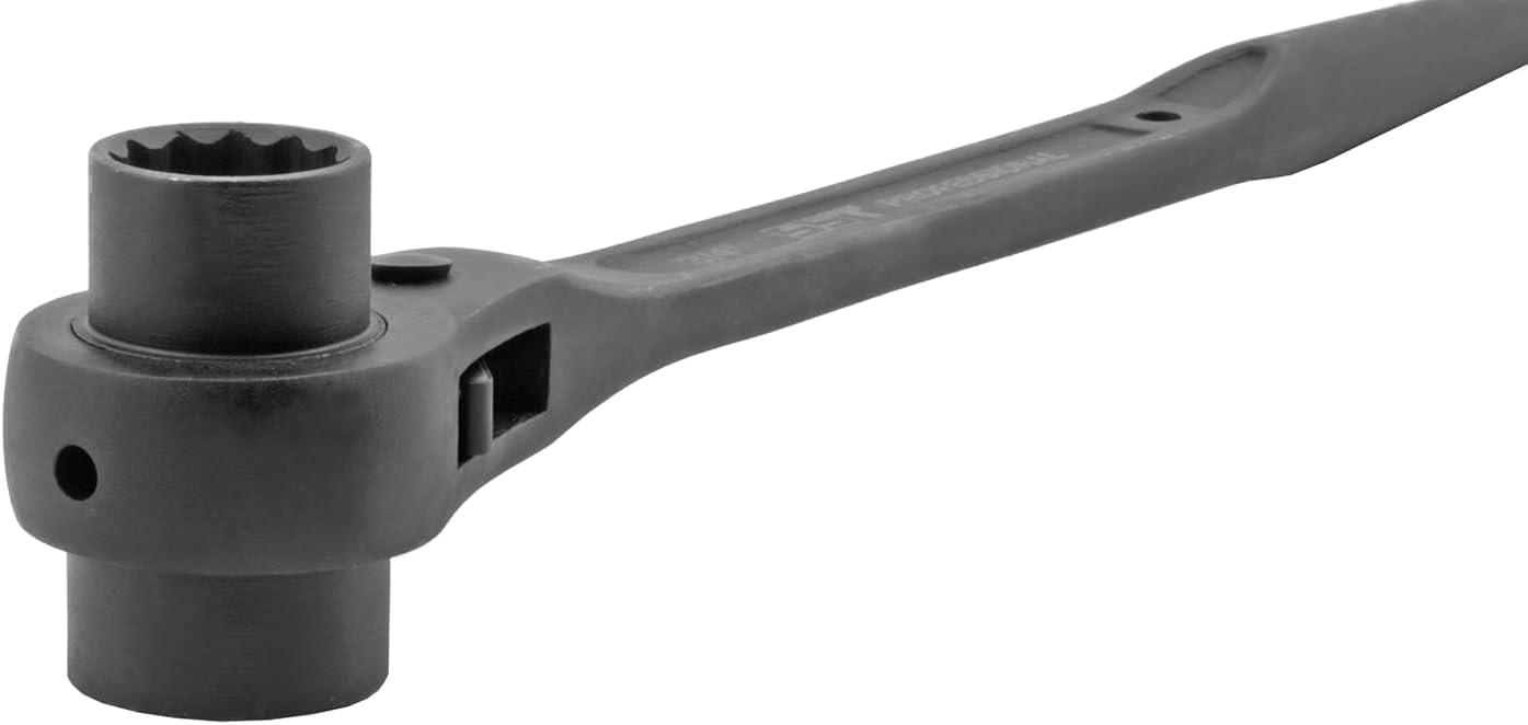 SST - 3/4" x 7/8" Dual Socket Professional Scaffold Iron Worker Spud Ratcheting Socket Wrench