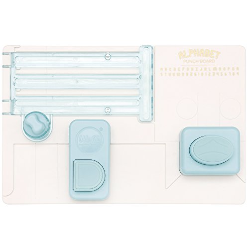 Rayher 60351000 Alphabet Punch Board, Acero, Azul, 3.1 x 2.55 x 0.6 cm