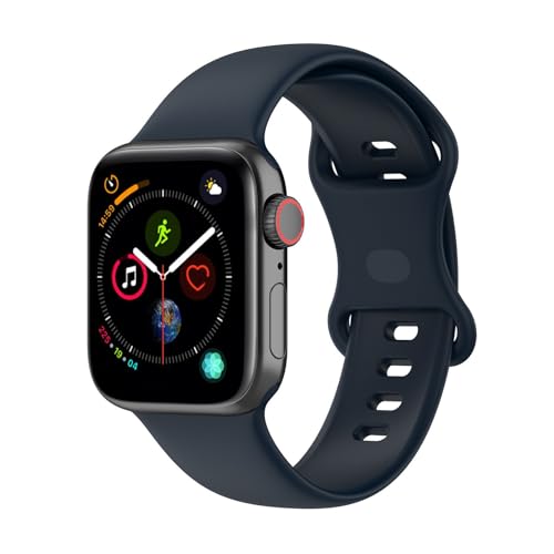 AKTOUR Pagamento Alla Consegna Cinturino tinta unita resistente al sudore in silicone TPU con comoda regolazione e ampia compatibilità Orologi Offerta Lampo Cinturino Orologio (Dark Blue, One Size)