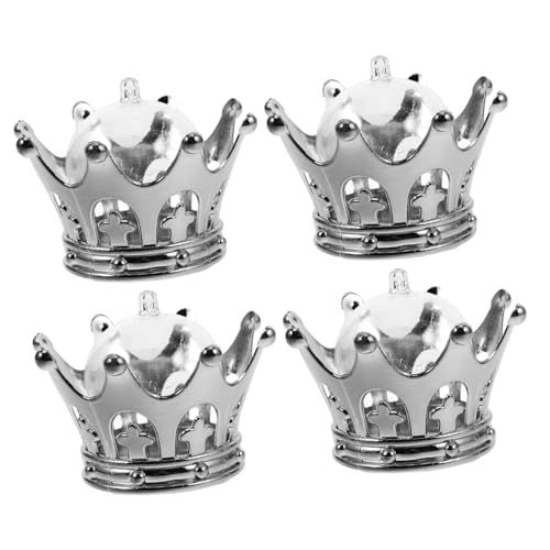 Amosfun 12pièces Boîtes à Couronnes Argentées Centres de Table Boîtes à Dragées Princesse Contenants à Décorations de Fête Reine