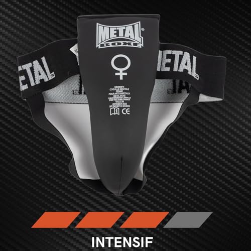 Coquille Semi-Pro Femme Noir Metal Boxe pour protection boxe et combat - 6