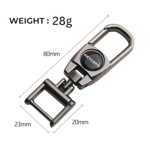 Image of KEYCEPT Classic Leather for Suzuki Swift | Dzire | Baleno | Celerio | WagonR | Ertiga | Brezza | Alto | Fronx | Ciaz | Jimny 2 Button Remote Key with Keychain (Type 2).