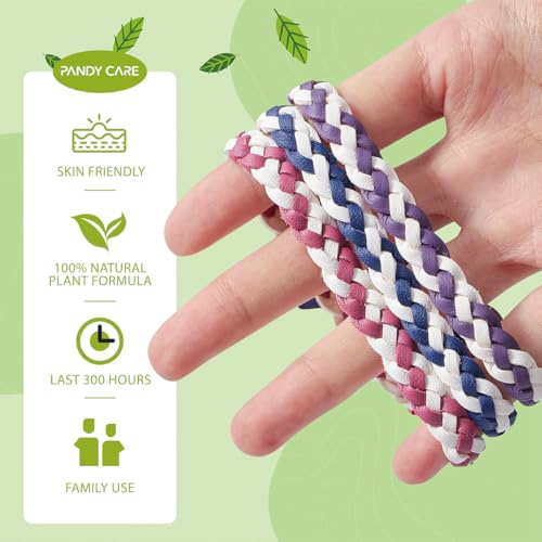Mosquito Repellent Bracelet 15 Pack, PandyCare Mosquito Bands for Adults, Kids & Babies - Premium Quality, DEET-Free Natural Wristbands, Protection Insects up to 300 Hours