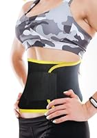 Bauchgürtel, Sauna-Effekt, zum Abnehmen von Fitness, Training im Freien oder im Innenbereich und für das Fitnessstudio, verstellbarer Gürtel, Schwarz , Einheitsgröße