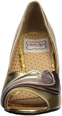Bettie Page Women's Bp403-beatrice, Gold, 6 M US | Image 1