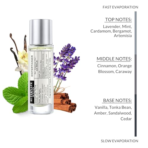 Image of Alternate Scents ENTERTAINER 40ml Long Lasting Perfume For Men |Strong& long Lasting with 30% Oil Concentration|| Fresh Spicy Vanilla| Fragrance From France | Made In India|