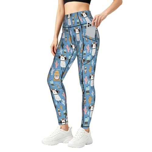 Pantalones de yoga opacos sin transparencias leggings running con bolsillos