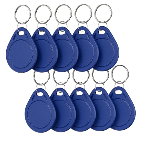 Image of 10pcs T5577 RFID Keyfobs 125kHz Writable T5577 Key Tags Proximity ID Card Token Tag Rewritable T5577 Universal for Keyless Entry Access Control Systems & Security Lock- Blue