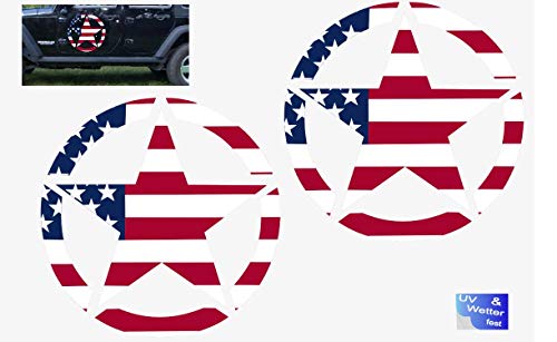 Sticker USA Star lot de 2 autocollants etoile pour deco garage