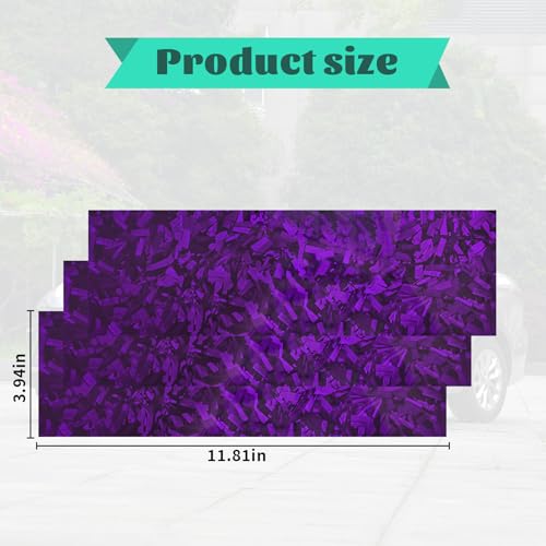 Image of Compatible with 11.8 inch x 4 inch Bowtie Emblem Wrap Kit for Chevy Logo Overlay Vinyl Wrap with Spatula and Cutter 3Pcs Purple Forged Carbon Fiber