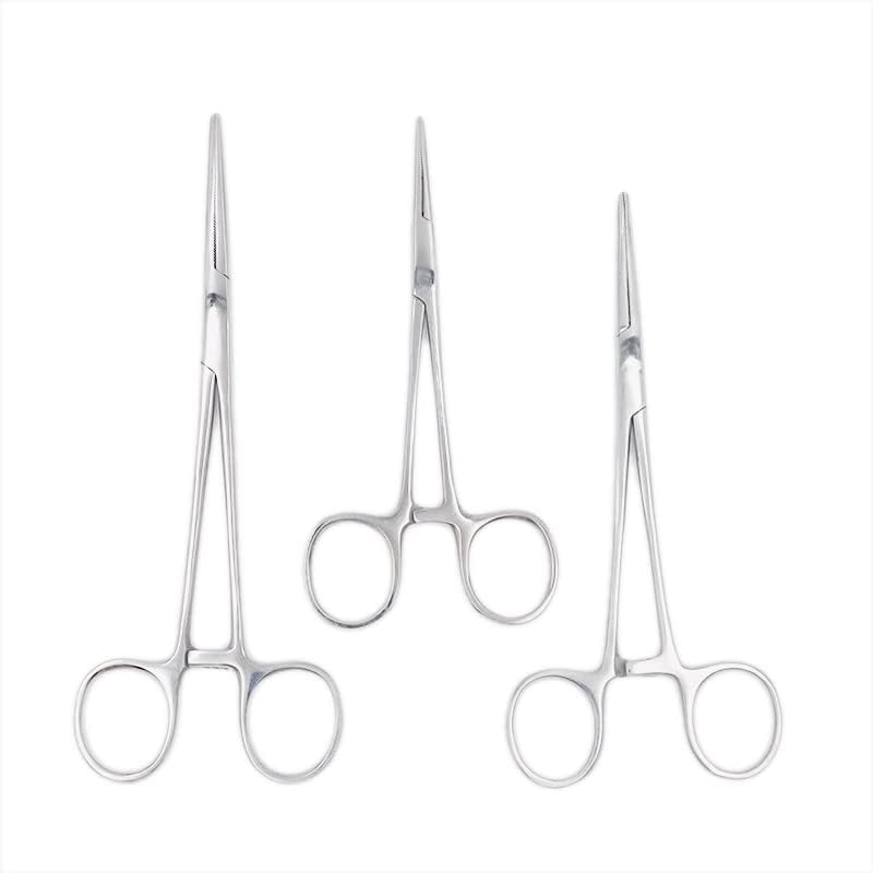 1pc Stainless Steel Dental Needle Holder Forceps Hemostatic Clamp Forceps Straight Tips 14/16/18cm Surgical Pliers Scissors Tool (Color : 16cm Straight)