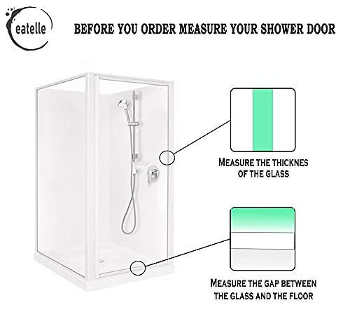 Eatelle 2 Pack Frameless Ultra Clear Shower Door Bottom Seal With Drip Rail - 3/8" (10Mm) Thick, 36" Long Sweep - Glass Door Seal Strip Ultra Clear Durable Polycarbonate Stop Shower Leaks #TOP5